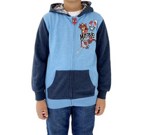 Jacket French Terry Blue Hooded Marvel Comics Boys XS 4/5 By Marvel