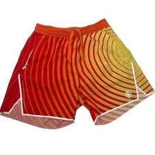 Baseball Lifestyle 101 Diamond Tech Shorts Gradiant Orange Mens Small