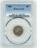 1903 BARBER DIME PCGS AU53
