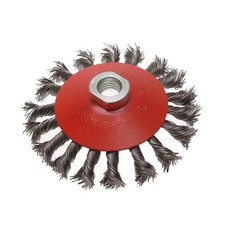 Image of  Faithfull Conical Wire Brush 115mm M14x2 Bore, 0.50mm Wire FAIWBTC115