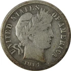 1914 S Barber Silver Dime F Fine 10c Coin Collectible SKU:CP999