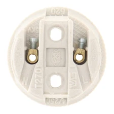 VOSSLOH-SCHWABE 543304.01 PORCELAIN E27 SOCKET BASE LAMPHOLDER, SCREW TERMINALS