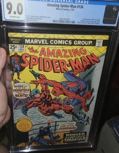 Amazing SpiderMan 134 CGC 9.0 * 2nd Punisher Appearance & 1st Tarantula App Key