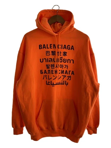 Felpa con cappuccio BALENCIAGA arancione XS usata