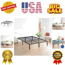 14 Inch Heavy Duty Steel Slat Anti-Slip Support, Easy Assembly Platform Bed F...