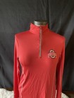 Ohio State Varsity Authentic Apparel Dri- Fit Zip Neck Pullover Sz L