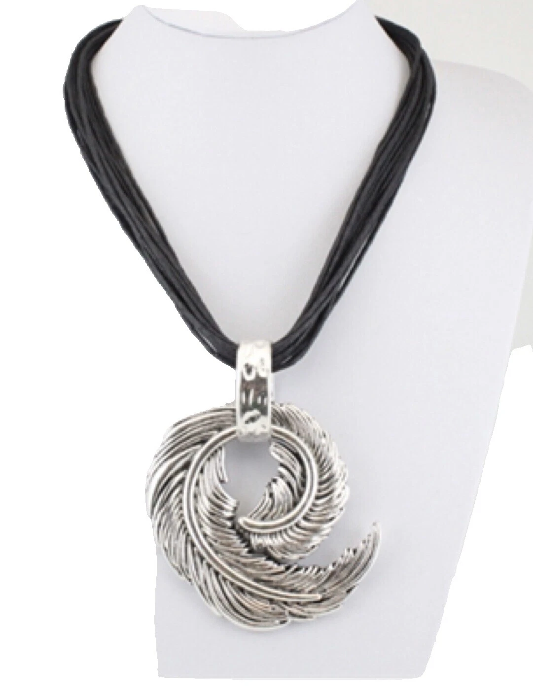 Кожаные модные ожерелья и кулоны с родиевым покрытием