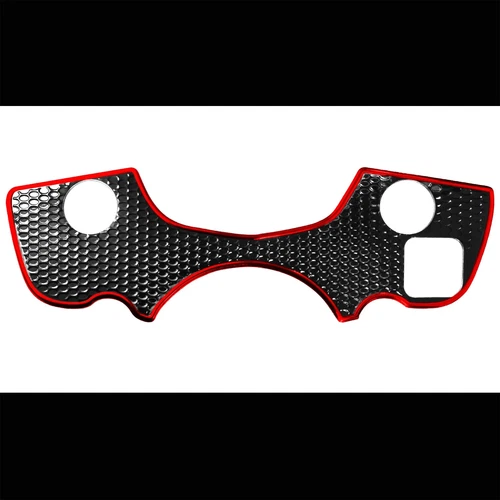 Handle Yoke Cover Chrome Red/Black Sticker Pad 08-17 Busa GSX-1300R GSXR 1300 - Picture 3 of 5