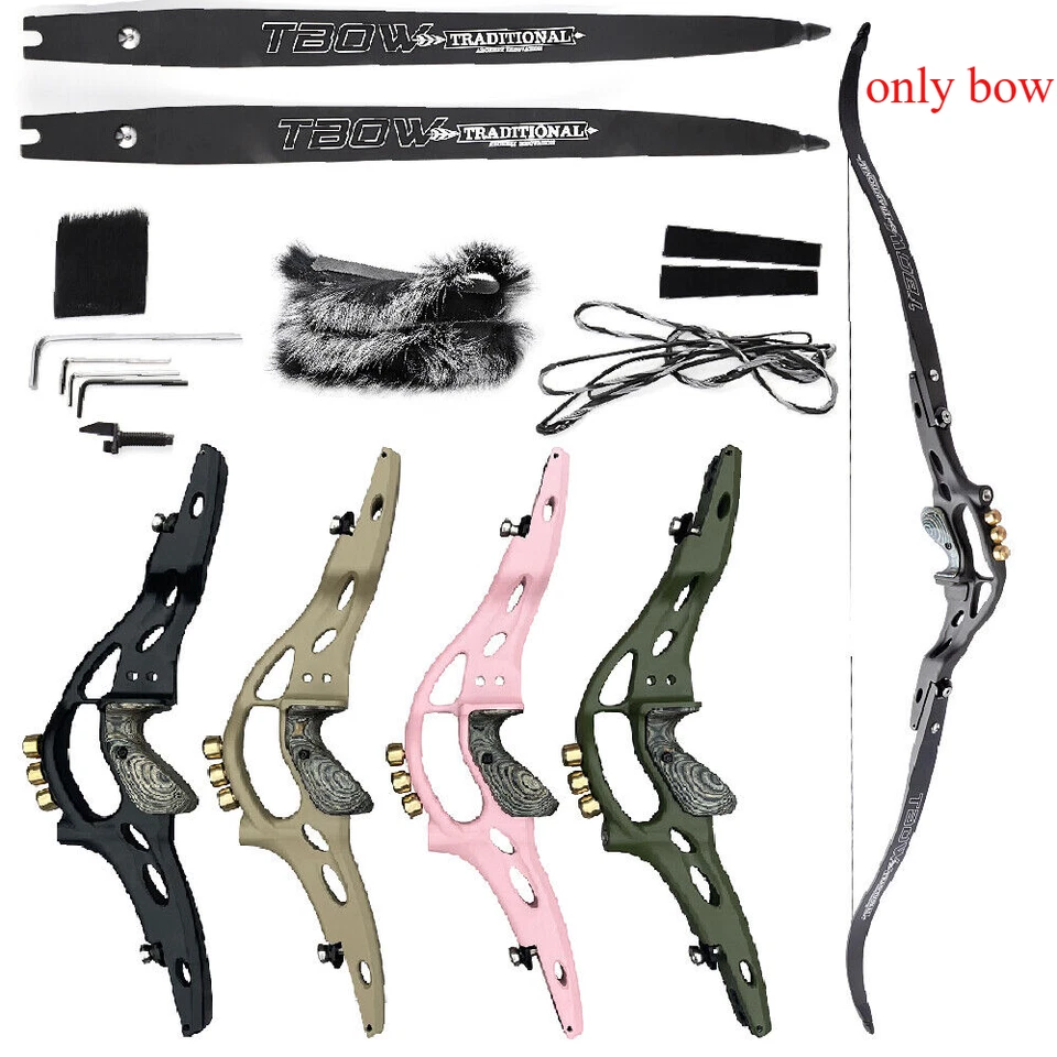 62" ILF Recurve Bow Set 30-60lbs Archery 19" Riser Takedown Hunting Target USA - Image 2 of 4