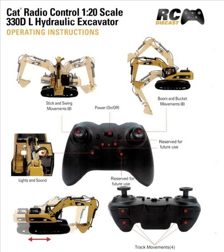 Diecast Masters CAT 1/20 Scale RC 330D Metal Caterpillar Hydraulic Excavator RTR - Picture 5 of 5