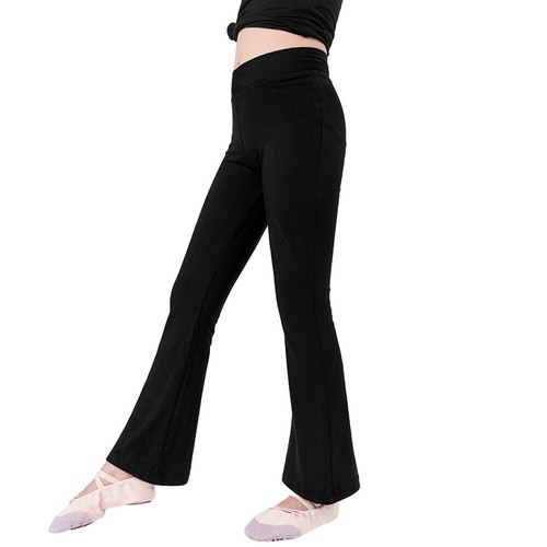 3-14T Boys & Girls Latin Dance Jazz Dance Bell Bottoms Black Pants AU - Picture 3 of 17