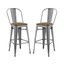 modway promenade set of 2 bar stool with gunmetal finish eei-3896-gme-set