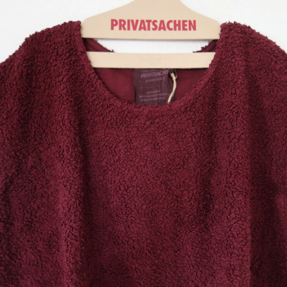 PRIVATSACHEN Pullunder Pulli Überwurf Ökoteddy 44-46-48-50 MARIONAHT aubergine - Bild 3 von 3