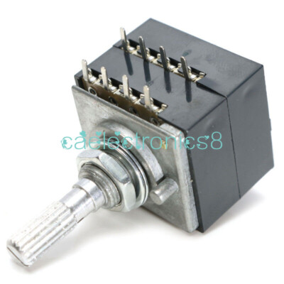 Potentiometer 250K Log Audio Amp Volume Control Pot Stereo W Loudness  CA