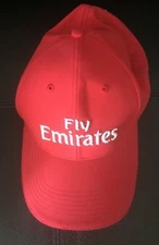 New Fly Emirates Airline Red White Baseball Cap Adjustable Polyester Hat 