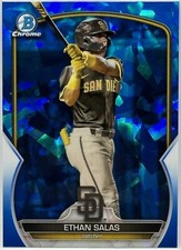 Ethan Salas 2023 Bowman Chrome Sapphire Image Variation SSP #BCP-171 Padres