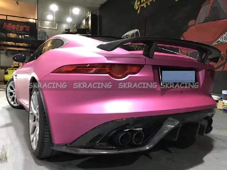 Se adapta a Jaguar F-Type 2014+ cupé fibra de carbono real alerón labial trasero Foto 3 de 4