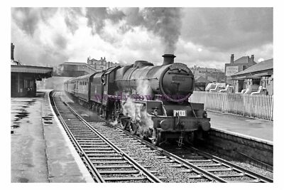 bb1043 - The Devonian , Engine 45651 at Chesterfield  June 1957 - print 6x4
