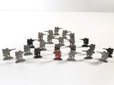 Twenty-Three 23 Antique Flat Lead Soldiers Some Painted WWI WWII