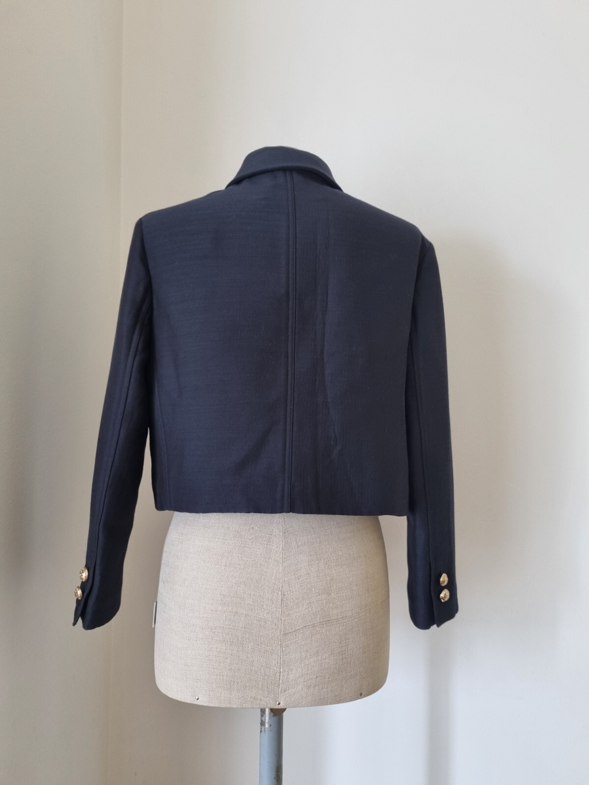 BNWT € 3700 Auth CHRISTIAN DIOR Cropped Jacket Blazer 44 IT 8 US Wool & Silk image 3