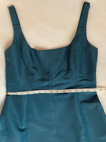 J Crew 100% Silk Teal Green Lined Dress Women's- 8 - Picture 4 of 7