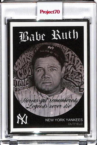 2021 TOPPS PROJECT 70 #256 - BABE RUTH by JONAS NEVER - P70 AP SILVER FRAME 9/51