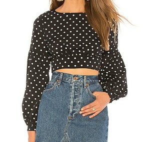 revolve polka dot top