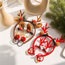 Children's Girls Christmas Hair Set 3 Pieces/1 Set Gift Box Hair Clips Tie Hoop