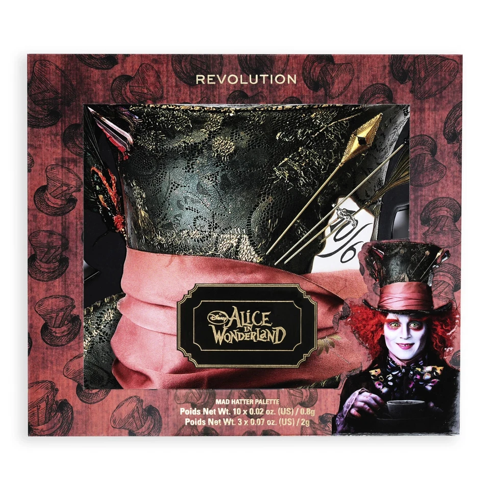 Revolution Beauty X Alice In Wonderland NIB Mad Hatter 13 Pan Eyeshadow Palette - Image 4 of 4