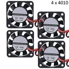 4pcs DC12V Cooling Computer Fans 4010 3D Printer Sleeve Bearing Brushless 2Pin