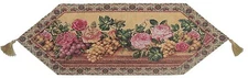 DaDa Bedding Romantic Fruit & Roses Floral Tapestry Placemat Cloth Table Runners