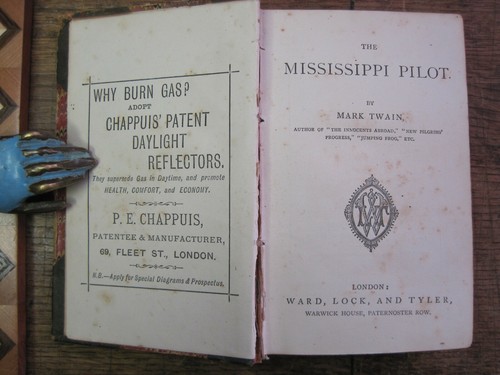 Antiquarian THE MISSISSIPPI PILOT,Mark Twain,1877,American Riverboat Memoirs,GC, - Picture 2 of 4