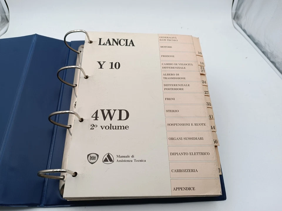 Manuale officina Autobianchi Y10 4WD gamma dal 1988 2° secondo volume originale. - Immagine 4 di 4