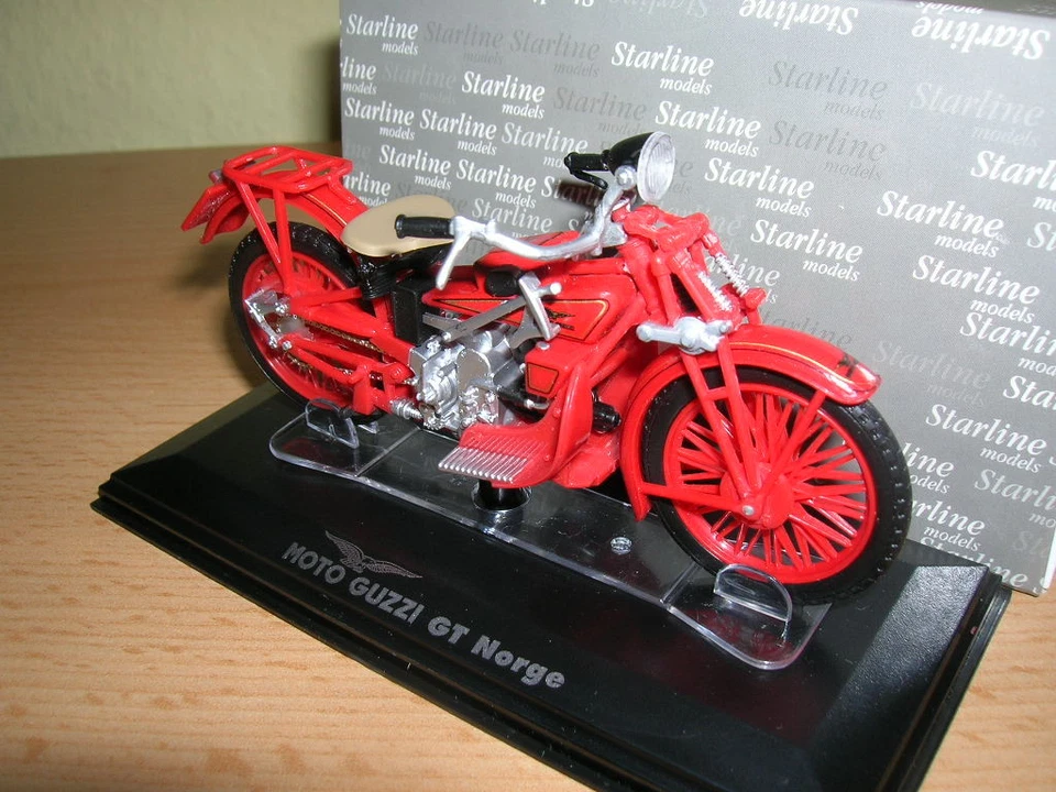Starline Moto Guzzi GT Norge rot red 1:24 Motorrad Motorbike Neu + OVP - Bild 3 von 3
