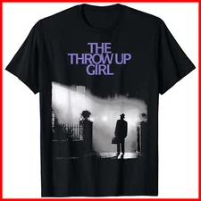 The Throw Up Girl Black Cotton T-Shirt S-5XL