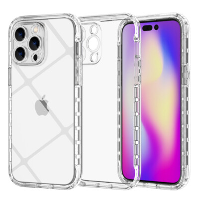 For Apple iPhone 14 13 12 11 Pro Max 14 Plus Clear Case Shockproof Hybrid Cover