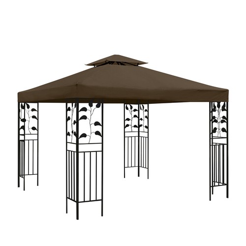 10'x10' Waterproof Gazebo 2 Tier Top Replacement Canopy UV Sunshade Patio Cover - Picture 13 of 16