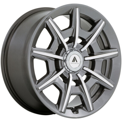 22x9 +38 Asanti AB041 Esquire 5x4.25,5x4.5 Anthracite Mach Wheels (Set of 4)