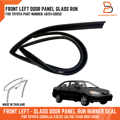FRONT LH DOOR PANEL GLASS RUN CHANNEL FELT FOR TOYOTA COROLLA ZZE