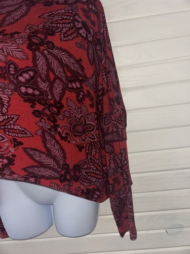 Bryn Walker Sz LARGE Dimitri French Terry Knit Draped Oversized Tunic Red EUC - Picture 6 of 12