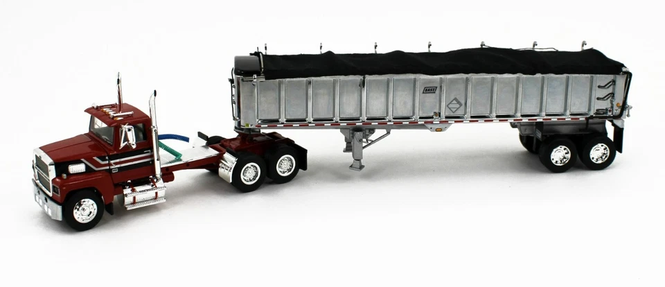 DCP 1:64 *RED & BLACK* FORD LTL 9000 Day Cab w/CHROME East End Dump Trailer NIB! - Image 2 of 4