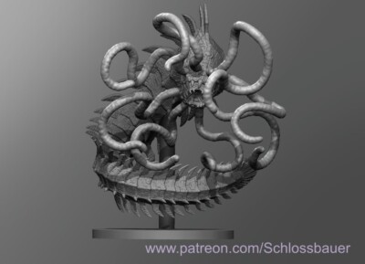 Dungeons and Dragons - HD Resin Print - Gargantuan - Deep Python - Morpheel