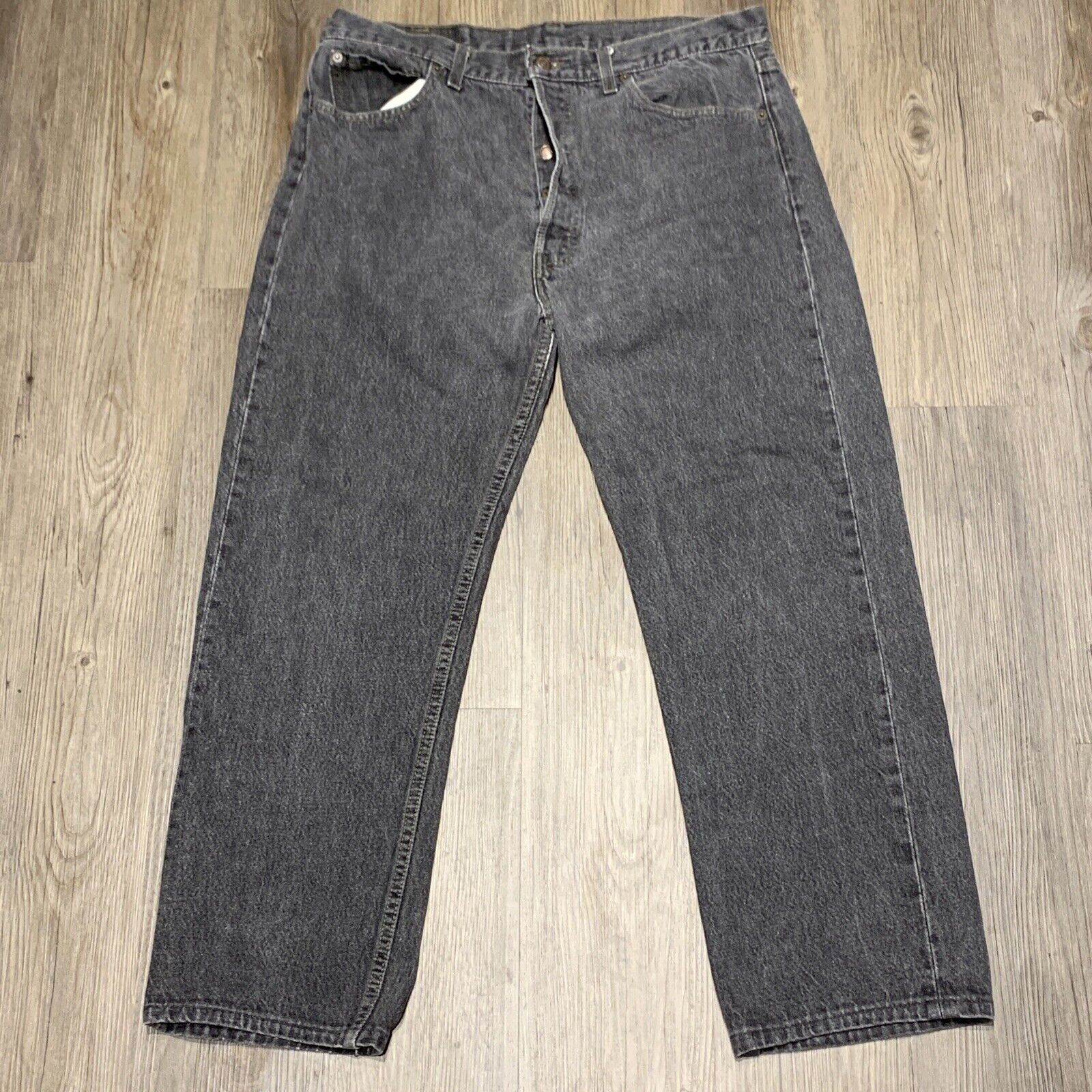 Vintage Levis 501 Denim Jeans Made in USA Size 35 Black 501-0658 90s 80s |  eBay