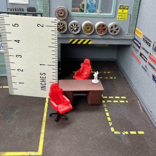 1/64 garage diorama mechanics modern furniture set - Picture 5 of 5