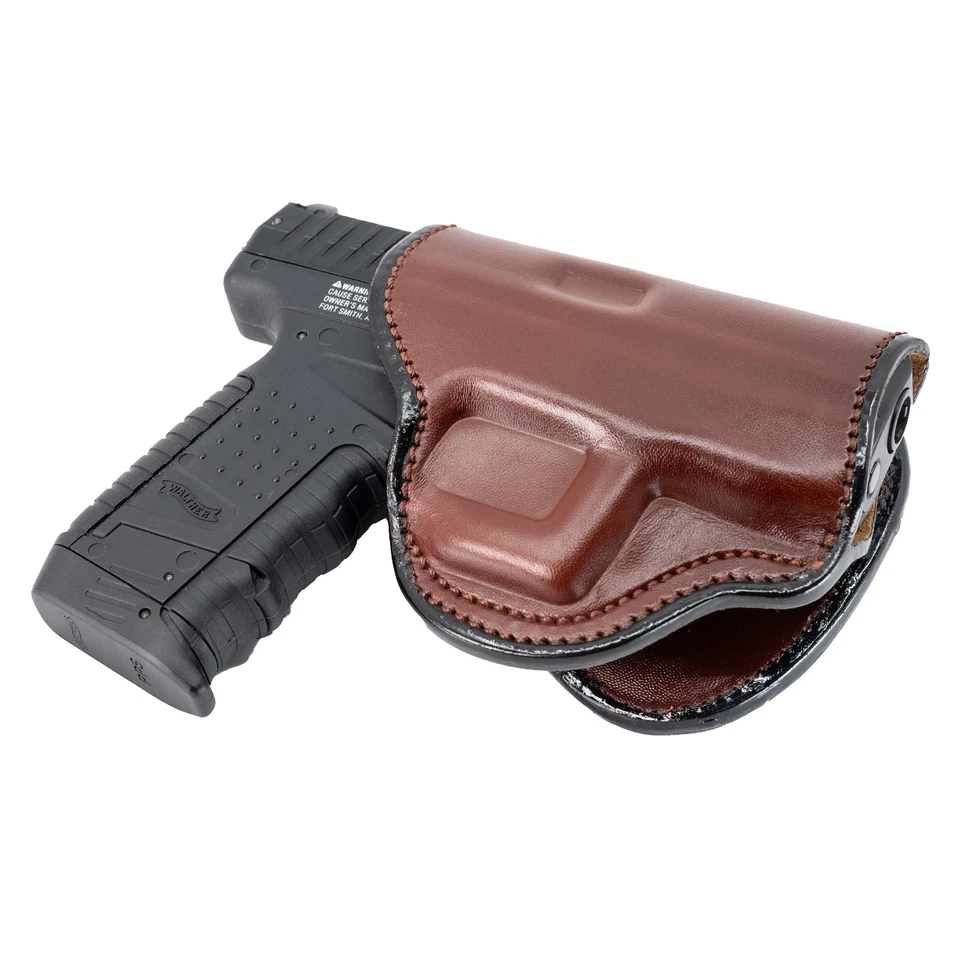 PADDLE HOLSTER FOR KAHR CW40. OWB LEATHER PADDLE WITH ADJUSTABLE CANT. - Image 3 of 4