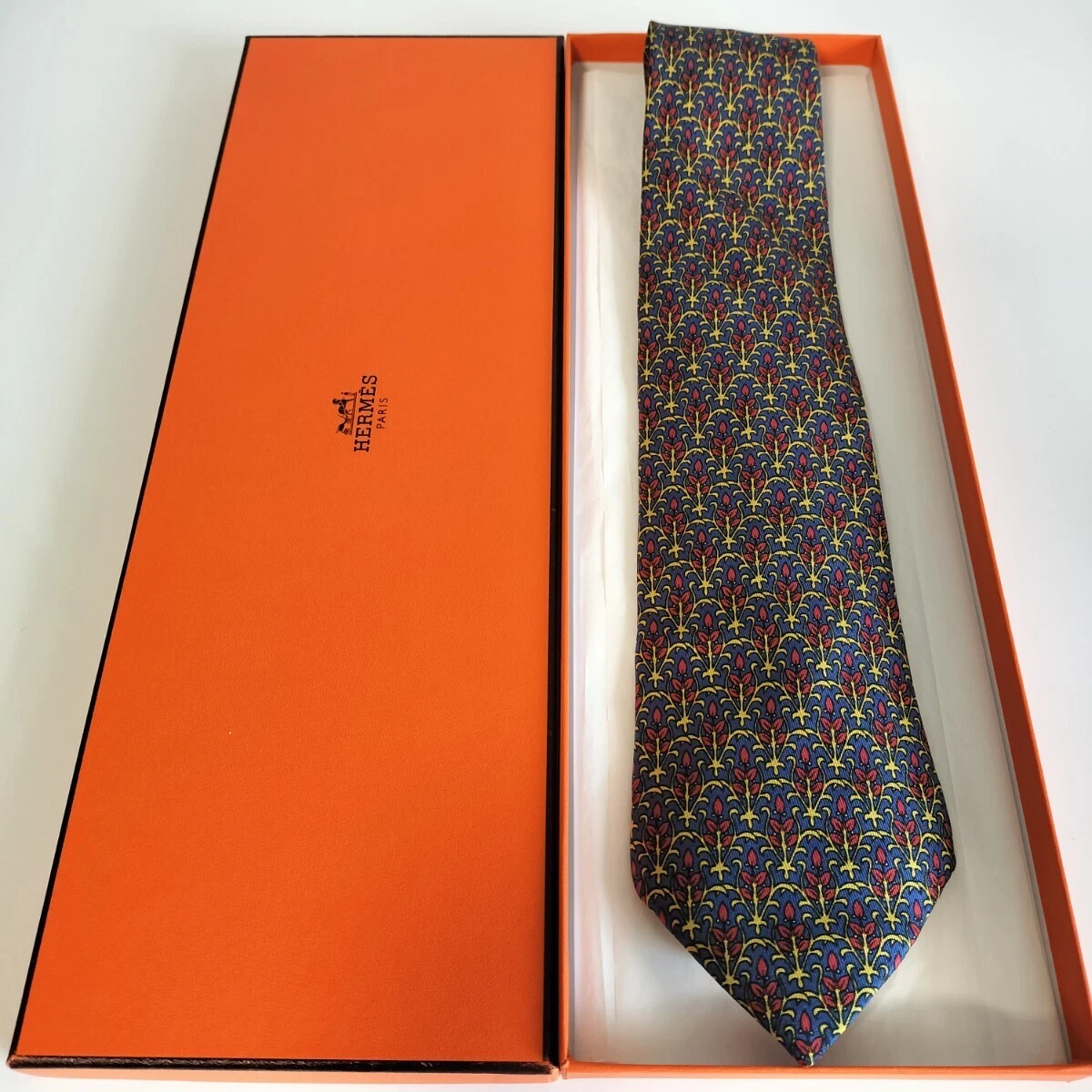 HERMÈS Cravatta uomo HERMES Francia vera seta cravatta abito classico lusso multicolore T177