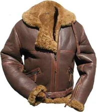 B3 RAF Brown Leather Jacket | Genuine Sheepskin Battle of Britain Coat