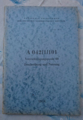 NVA REGULATION A 042/1/101 REPRODUCTION POINT 69 ON ROBUR LO 1801