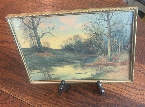 Rare Antique American Framed Knapp Co. Chromolithograph “After The First Frost” - Picture 9 of 20