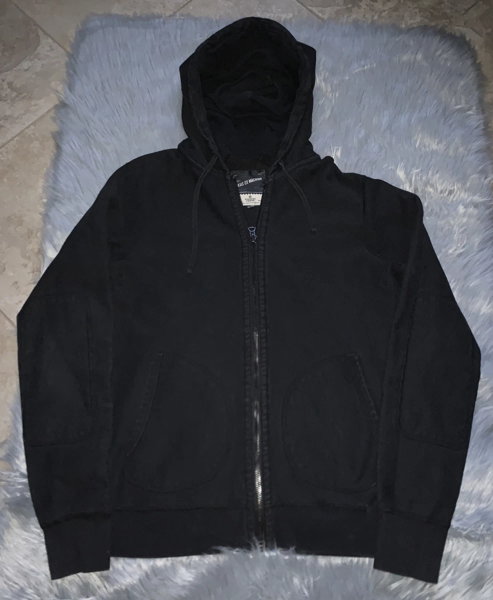 Reigning Champ x Deus Ex Machina Black Zip Up Hoodie Jacket XL eBay